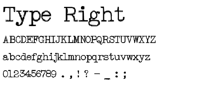 Type right! font